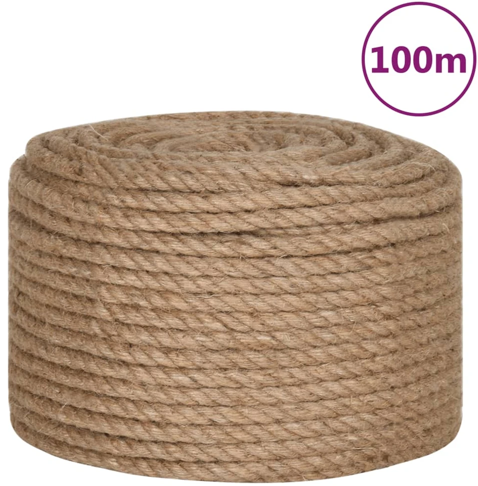 Virvė, 100% džiutas, 12mm, 100m