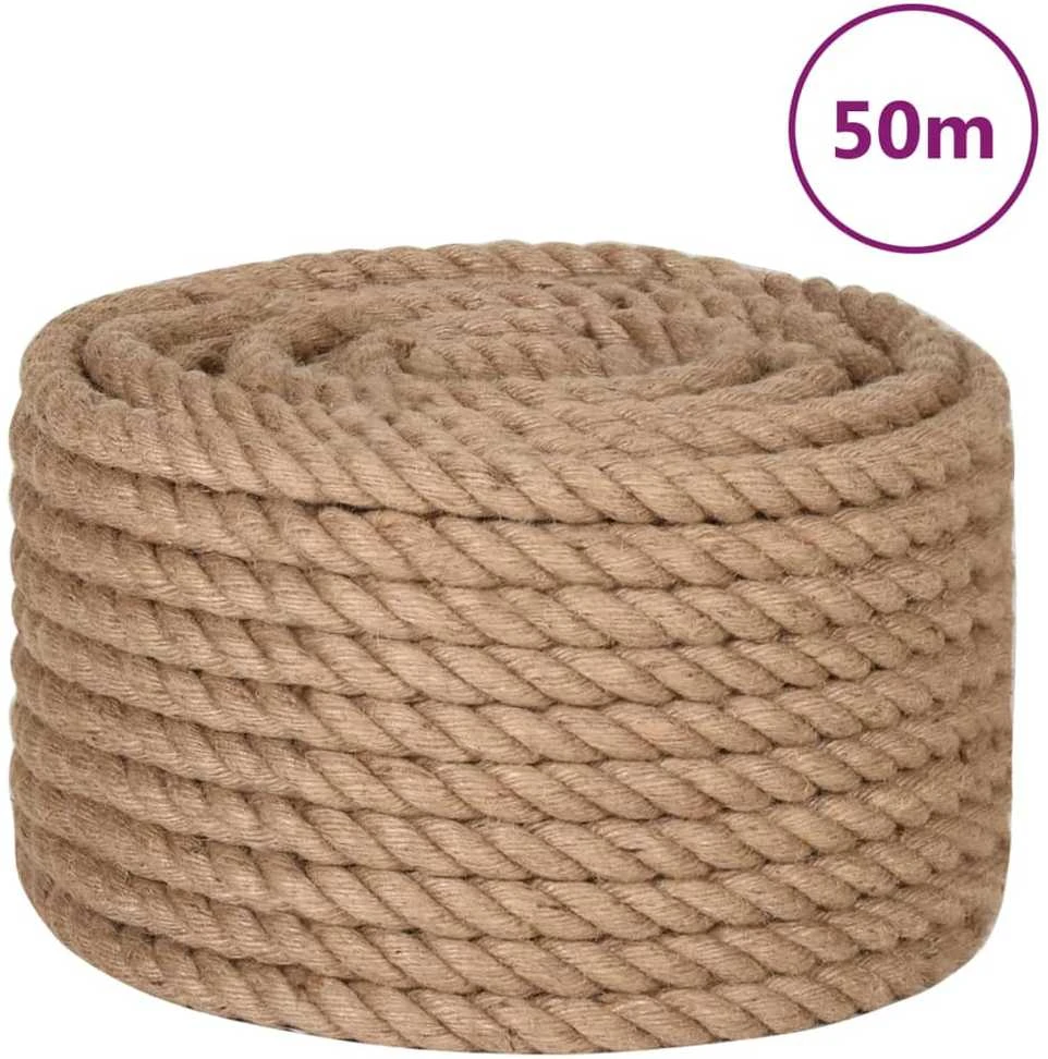 Virvė, 100% džiutas, 20mm, 50m