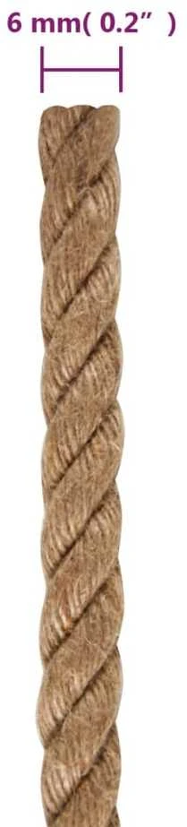 Virvė, 100% džiutas, 6mm, 500m