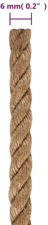 Virvė, 100% džiutas, 6mm, 500m