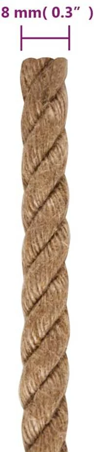 Virvė, 100% džiutas, 8mm, 500m