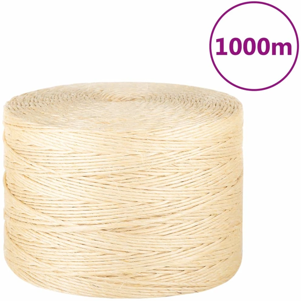 Virvė, 1000m, 100% sizalis, 3mm