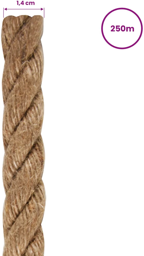 Virvė, 250 m, 100% džiutas, 14 mm