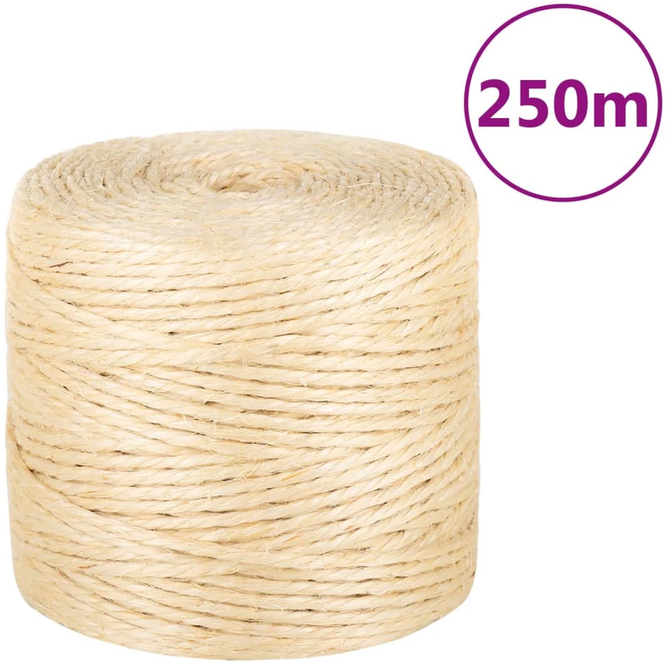 Virvė, 250m, 100% sizalis, 4mm