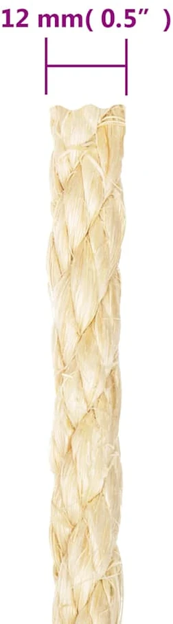 Virvė, 25m, 100% sizalis, 12mm