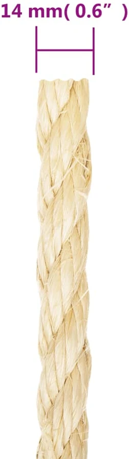 Virvė, 25m, 100% sizalis, 14mm