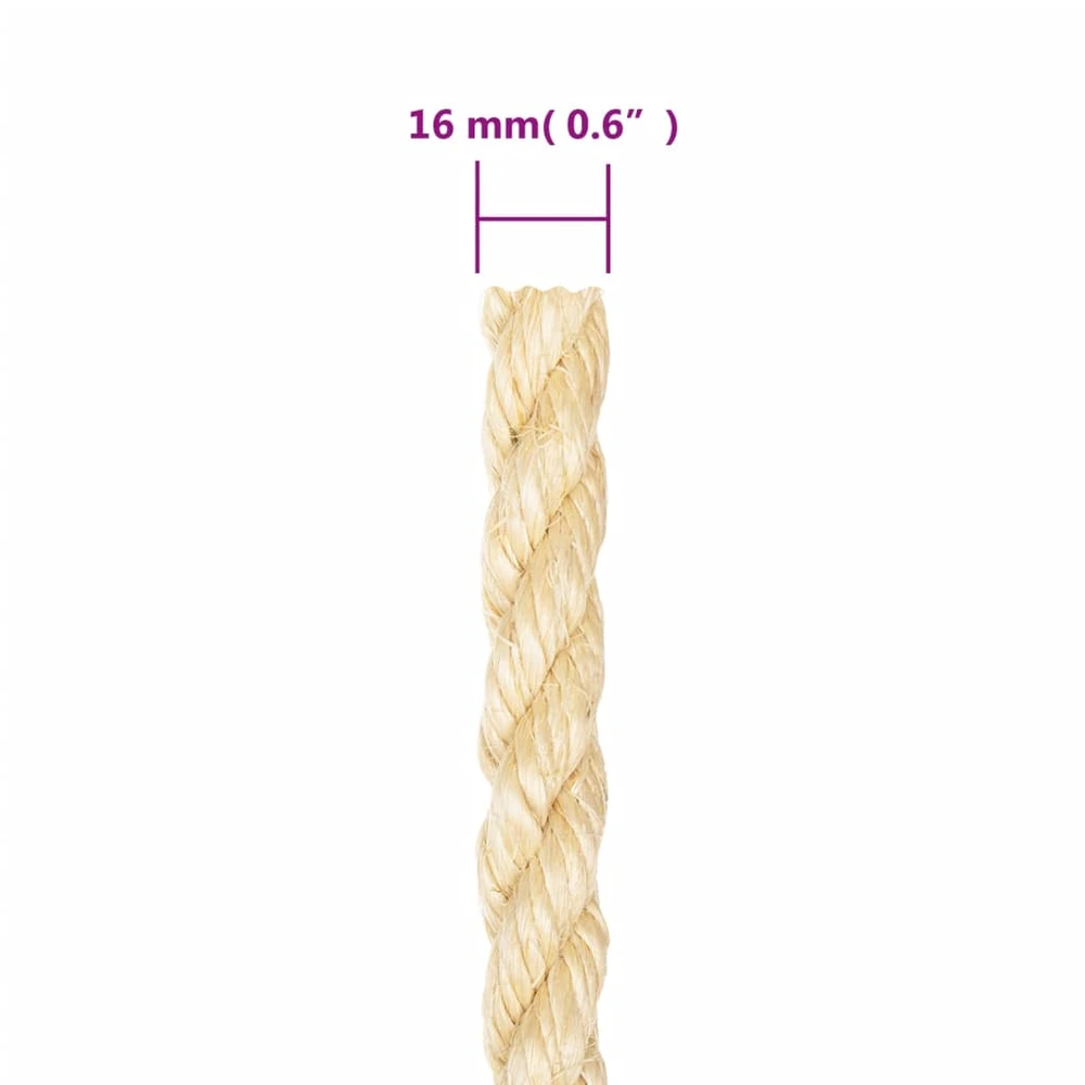 Virvė, 25m, 100% sizalis, 16mm