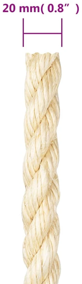 Virvė, 25m, 100% sizalis, 20mm