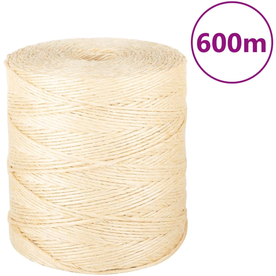 Virvė, 600m, 100% sizalis, 2mm