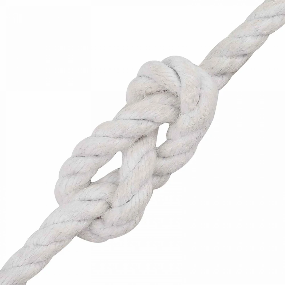Medvilniniai siūlai 4 mm 250 m Balta 100% Medvilnė