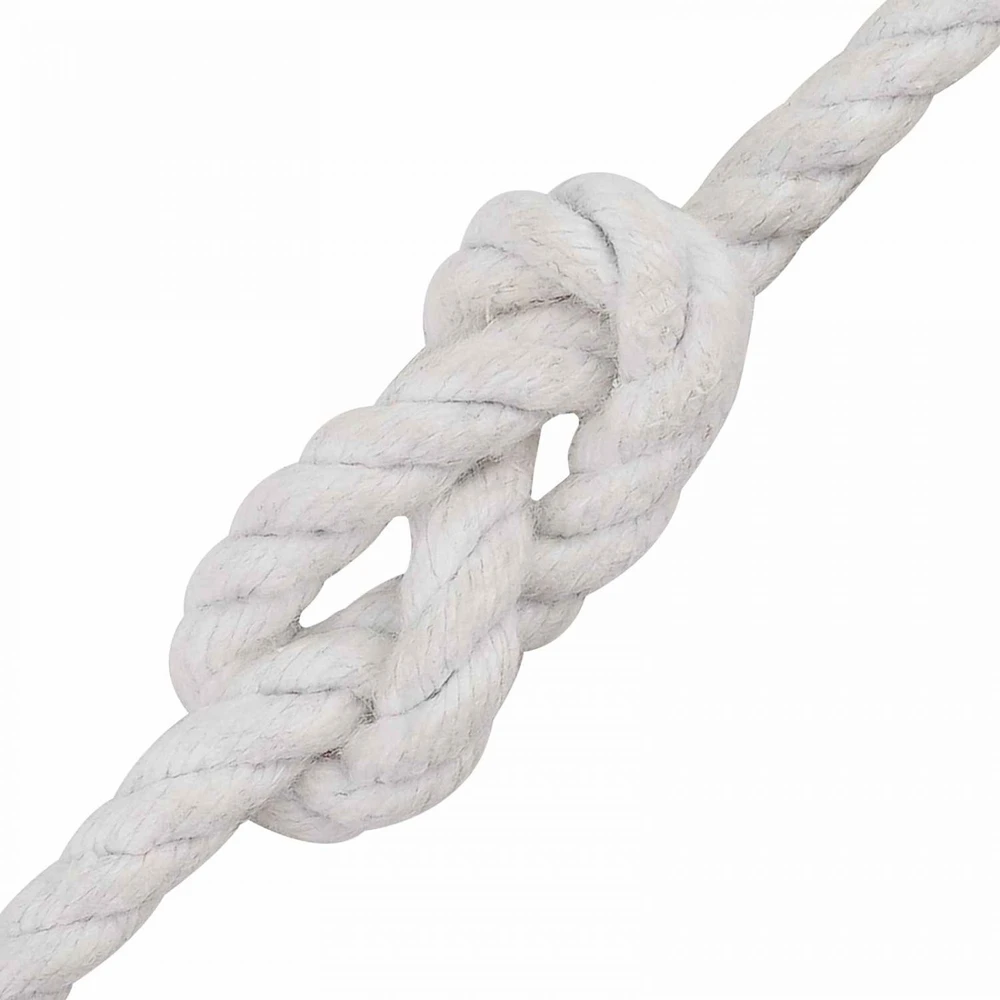 Medvilninė virvė 6 mm 50 m Balta 100% Medvilnė