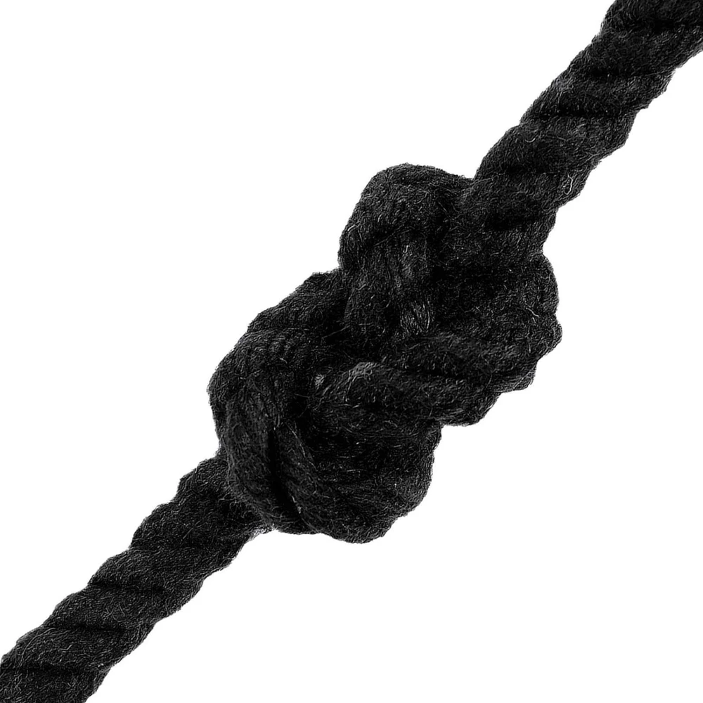 Medvilninė virvė 6 mm 25 m Juoda 100% Medvilnė