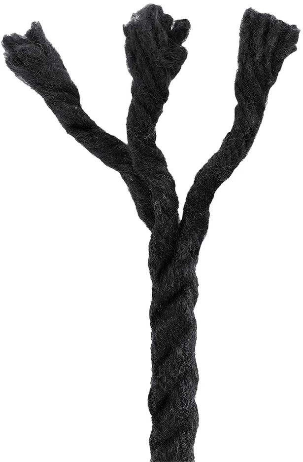 Medvilninė virvė 8 mm 25 m Juoda 100% Medvilnė