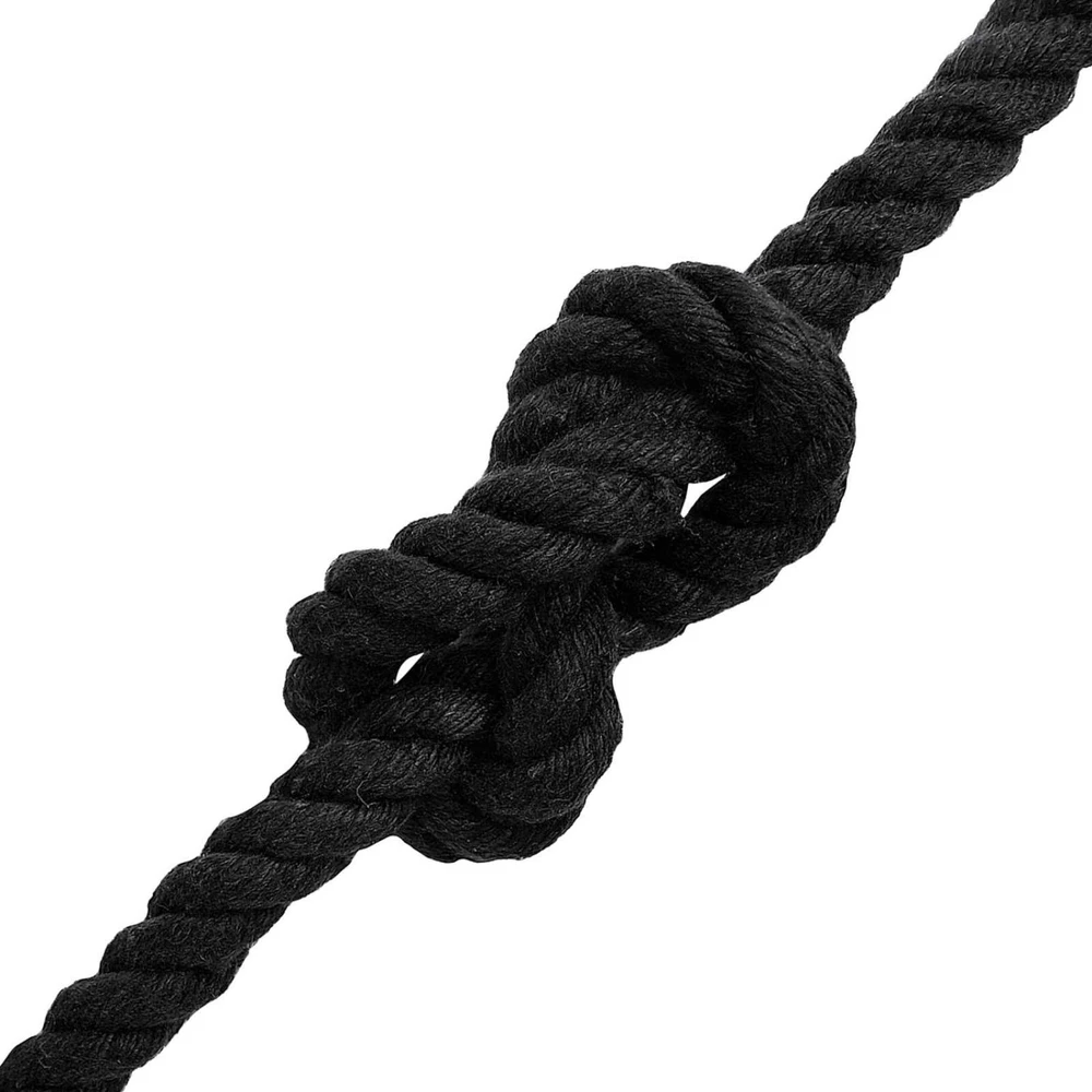 Medvilninė virvė 12 mm 250 m Juoda 100% Medvilnė