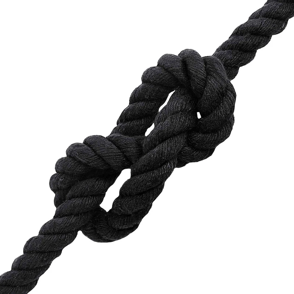 Medvilninė virvė 16 mm 25 m Juoda 100% Medvilnė