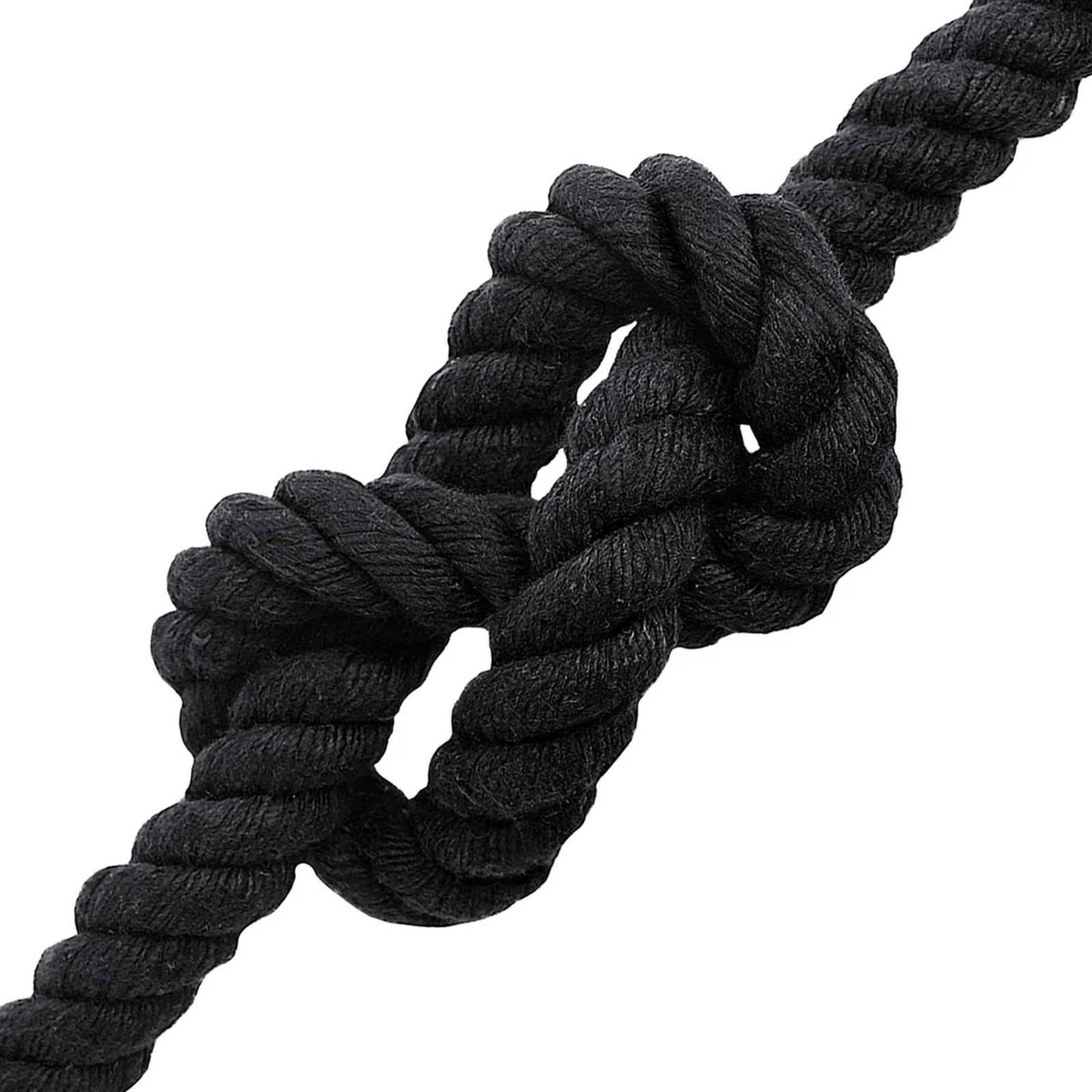 Medvilninė virvė 24 mm 25 m Juoda 100% Medvilnė