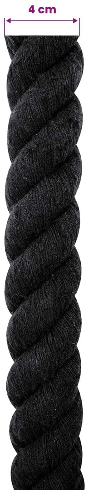Medvilninė virvė 40 mm 25 m Juoda 100% Medvilnė