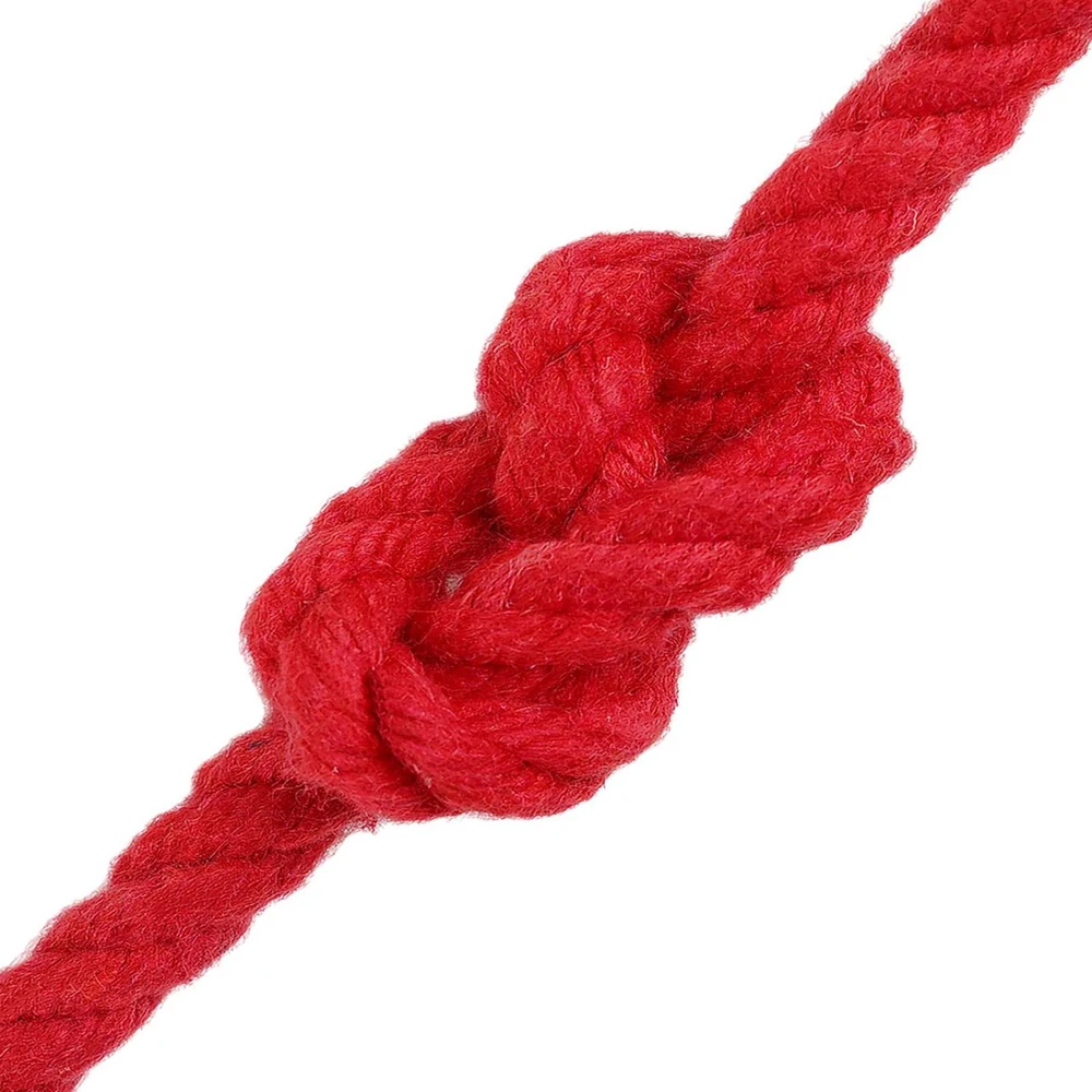 Medvilninė virvė 8 mm 25 m Raudona 100% Medvilnė