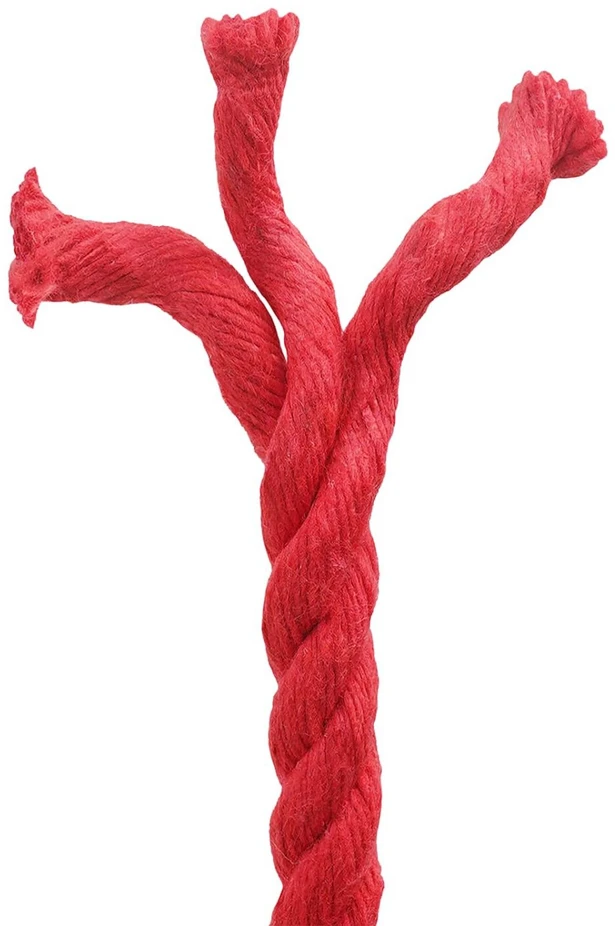 Medvilninė virvė 10 mm 25 m Raudona 100% Medvilnė