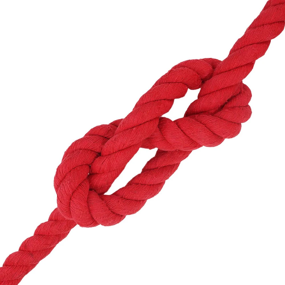 Medvilninė virvė 30 mm 25 m Raudona 100% Medvilnė
