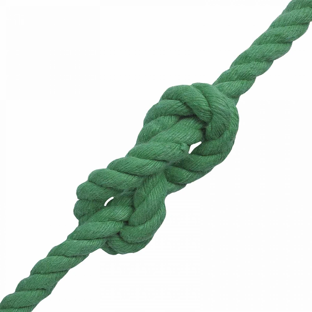 Medvilninė virvė 10 mm 25 m Žalia 100% Medvilnė