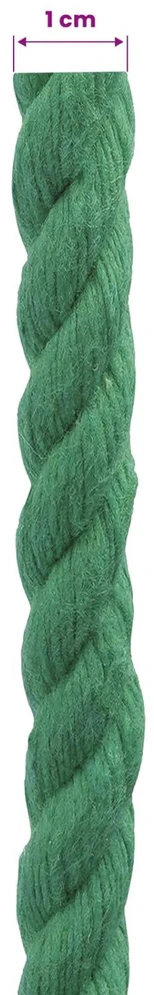 Medvilninė virvė 10 mm 250 m Žalia 100% Medvilnė