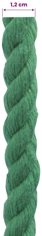 Medvilninė virvė 12 mm 250 m Žalia 100% Medvilnė