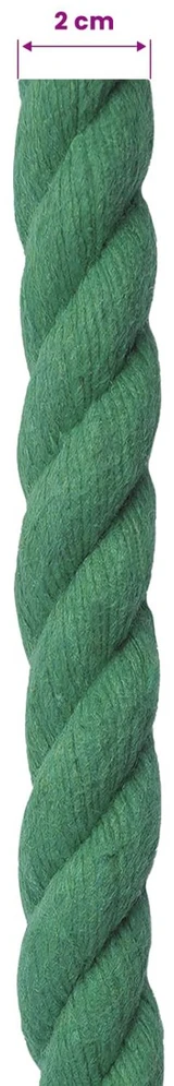 Medvilninė virvė 20 mm 100 m Žalia 100% Medvilnė