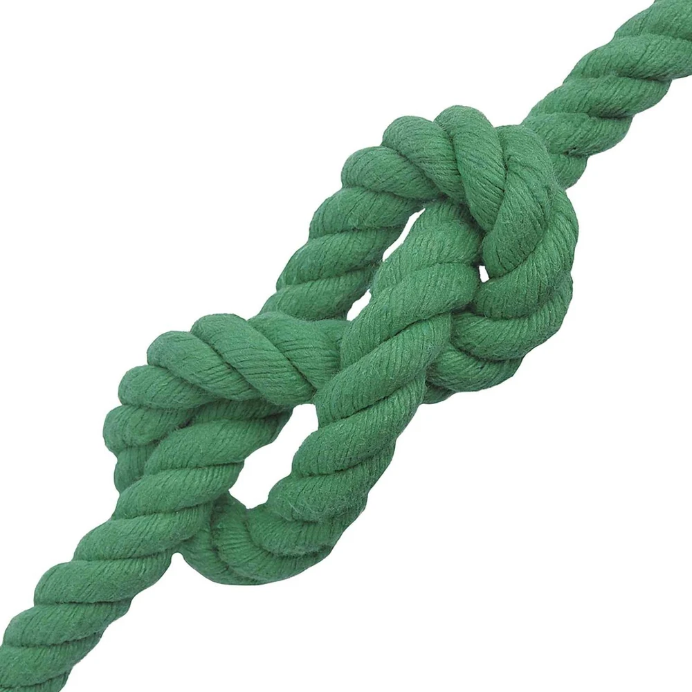 Medvilninė virvė 20 mm 25 m Žalia 100% Medvilnė