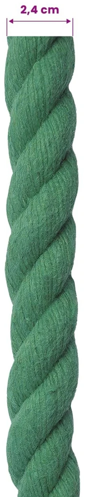 Medvilninė virvė 24 mm 25 m Žalia 100% Medvilnė