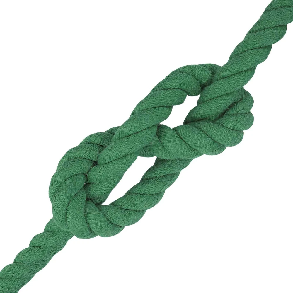 Medvilninė virvė 30 mm 25 m Žalia 100% Medvilnė