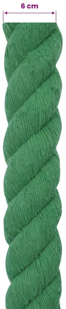 Medvilninė virvė 60 mm 10 m Žalia 100% Medvilnė