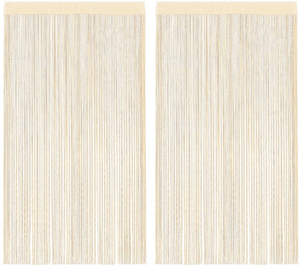Virvelinės užuolaidos, 2vnt., 100x250cm, kreminės spalvos