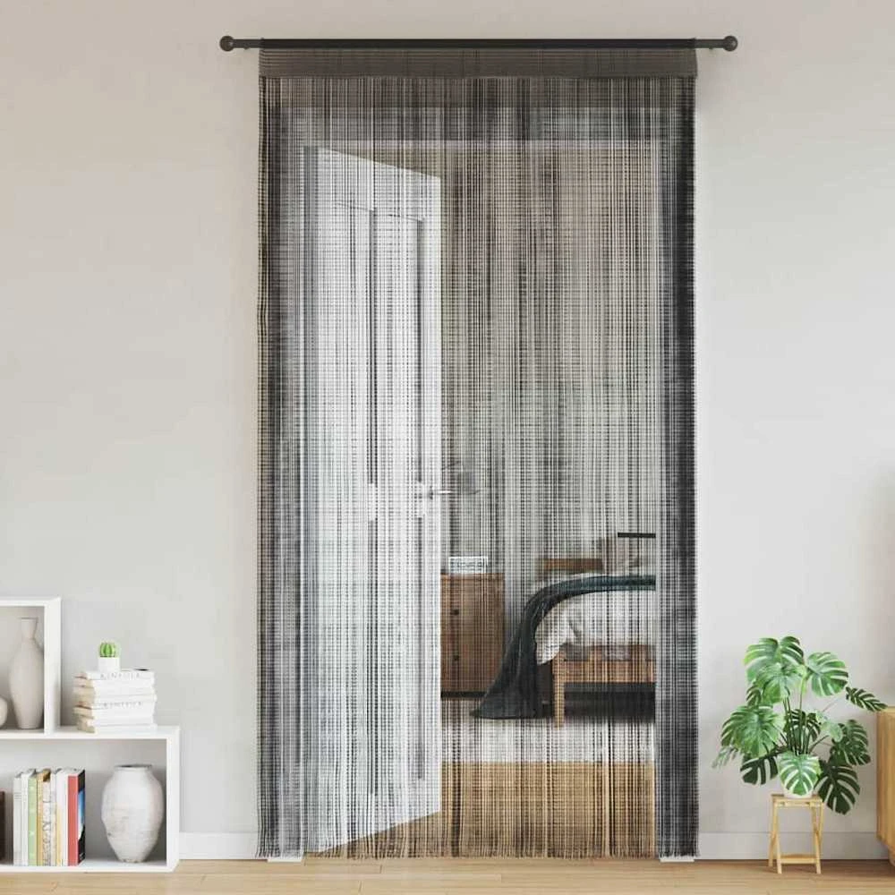Virvelinės užuolaidos, 2vnt., 100x250cm, juodos spalvos