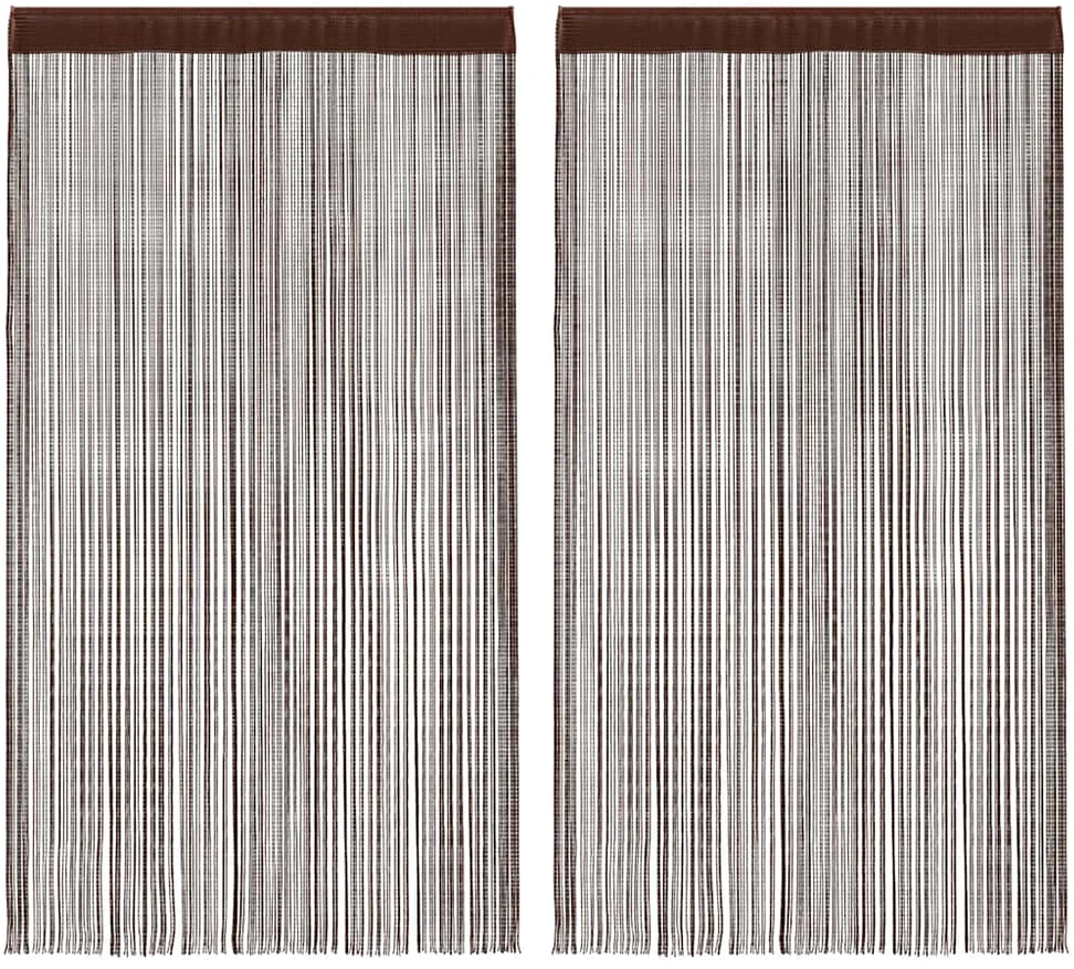 Virvelinės užuolaidos, 2vnt., 100x250cm, rudos spalvos