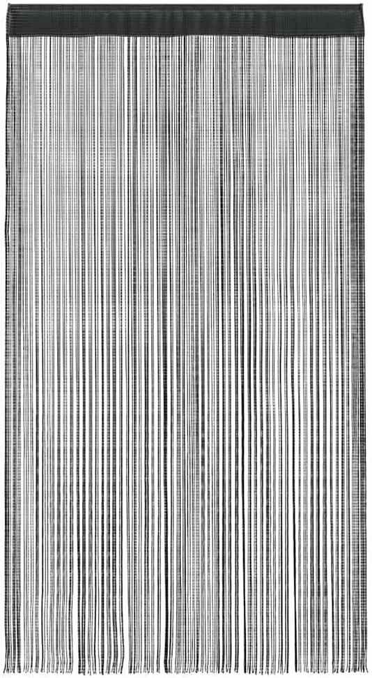 Virvelinės užuolaidos, 2vnt., 100x250cm, juodos spalvos