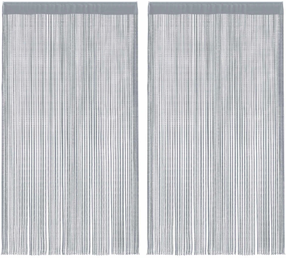 Virvelinės užuolaidos, 2vnt., 100x250cm, šviesiai pilkos sp.
