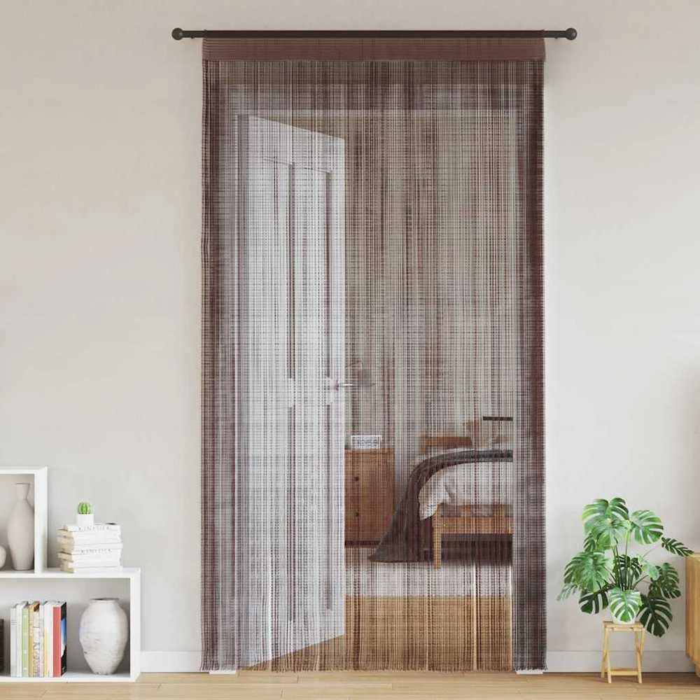 Virvelinės užuolaidos, 2vnt., 100x250cm, rudos spalvos