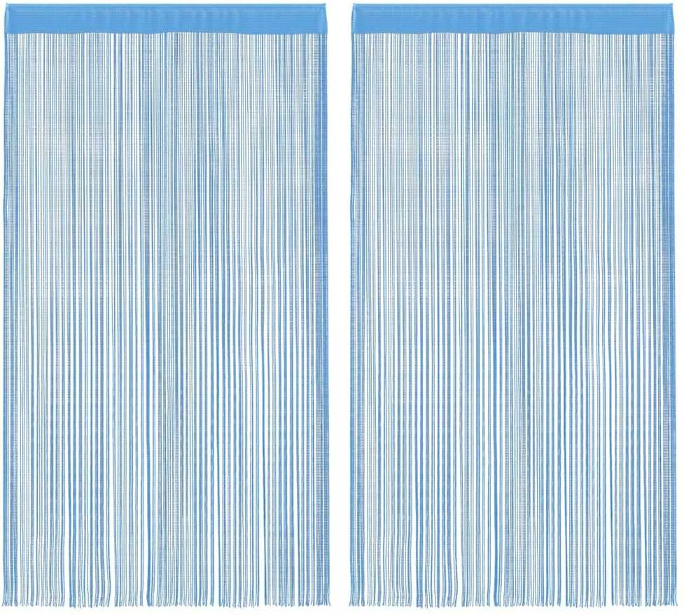 Virvelinės užuolaidos, 2vnt., 140x250cm, šviesiai mėlynos sp.