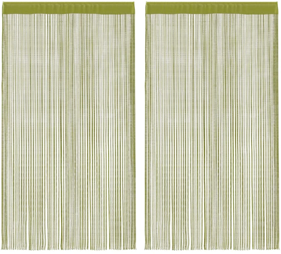 Virvelinės užuolaidos, 2vnt., 140x250cm, žalios spalvos