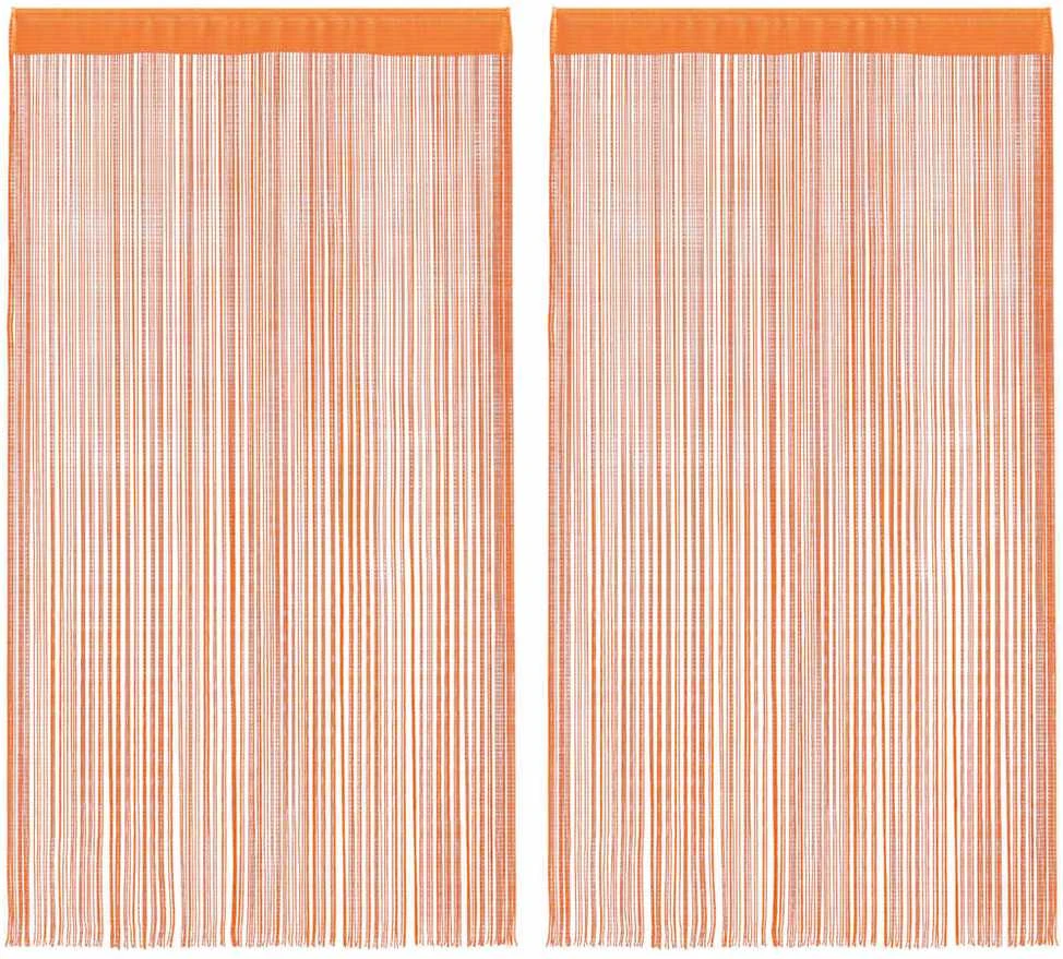 Virvelinės užuolaidos, 2vnt., 140x250cm, oranžinės spalvos