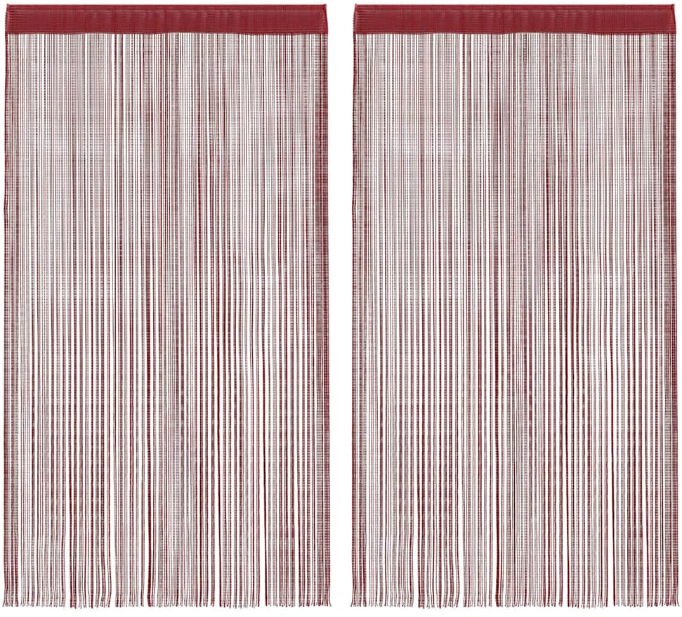 Virvelinės užuolaidos, 2vnt., 140x250cm, vyšninės spalvos