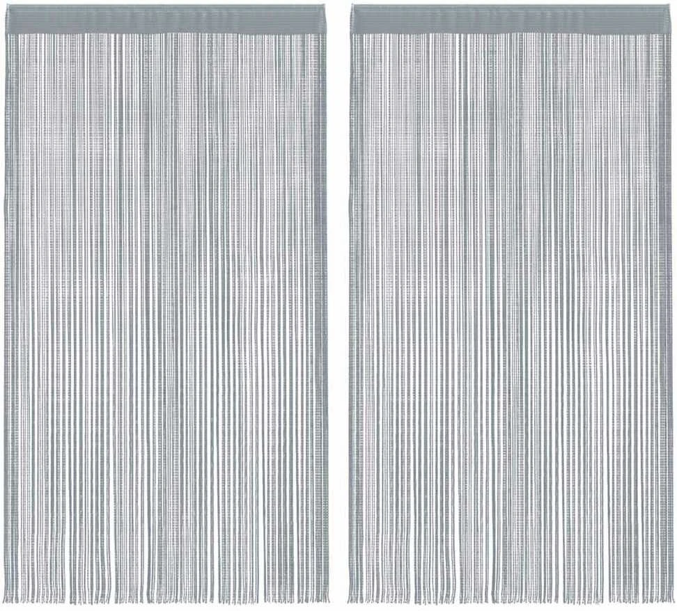 Virvelinės užuolaidos, 2vnt., 140x250cm, šviesiai pilkos sp.