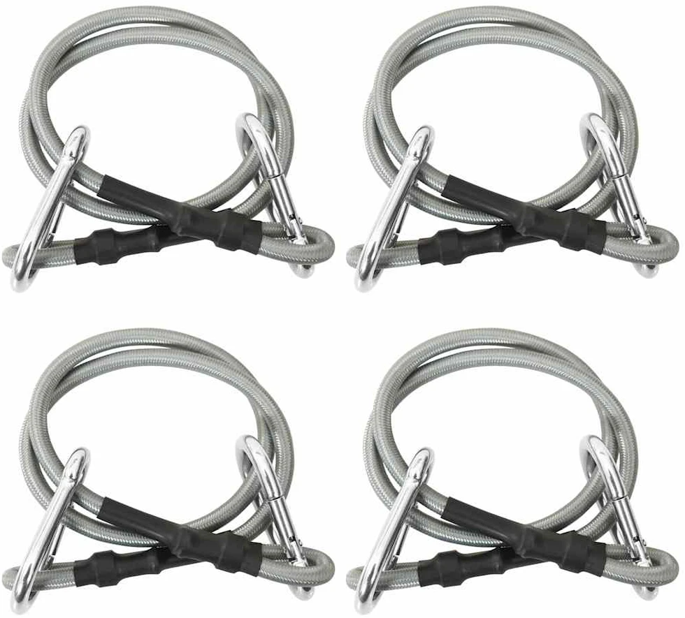 310252 Ropes with Carabiner 4 pcs Rubber