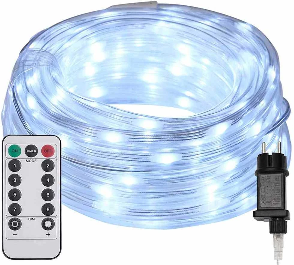 Virvės Šviesa su 120 LED Šalta balta 5 m PVC