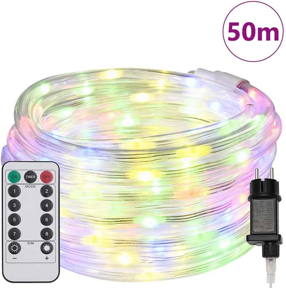 Virvės Šviesa su 1200 LED Įvairiaspalvis 50 m PVC