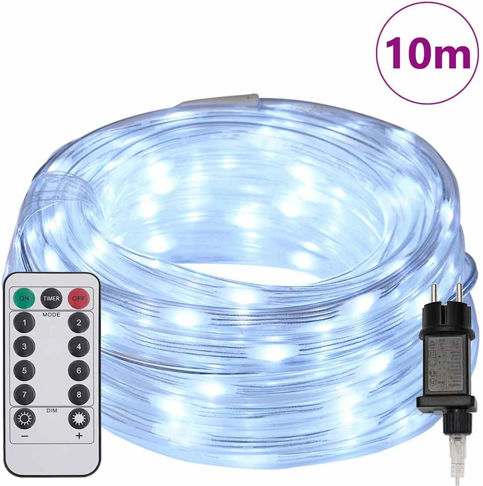 Virvės Šviesa su 240 LED Šalta balta 10 m PVC