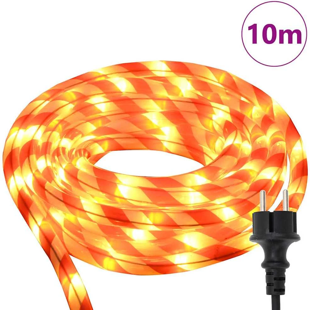 Virvės Šviesa su virvių žibintais Šilta balta 10 m PVC