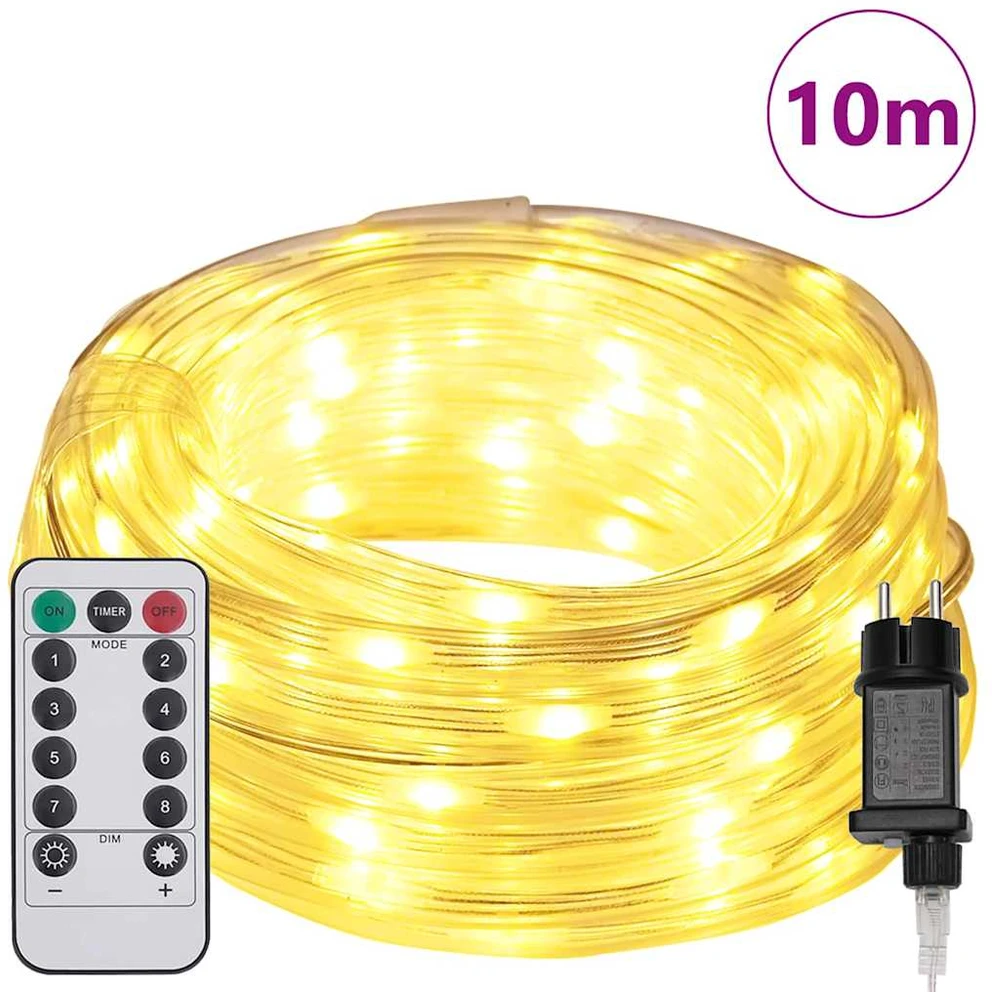 Virvės Šviesa su 240 LED Šilta balta 10 m PVC