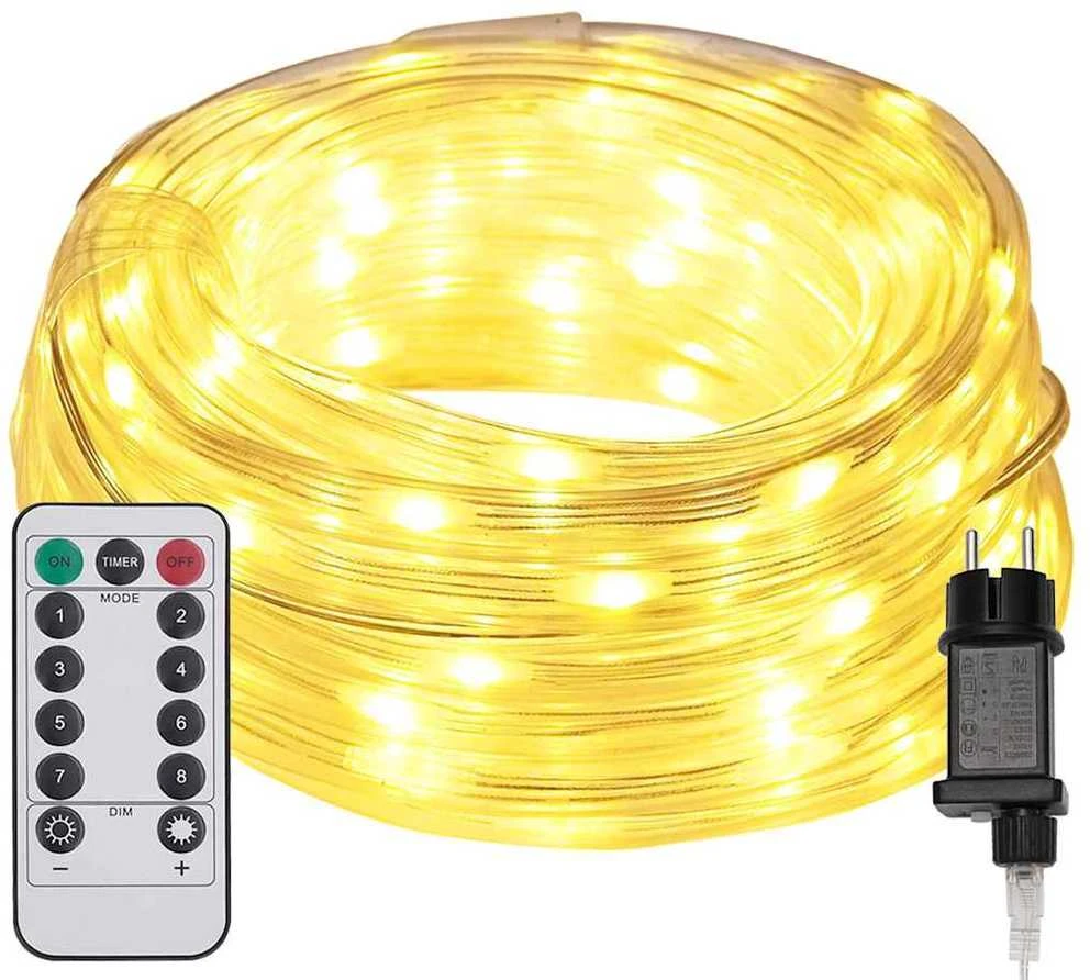 Virvės Šviesa su 480 LED Šilta balta 20 m PVC